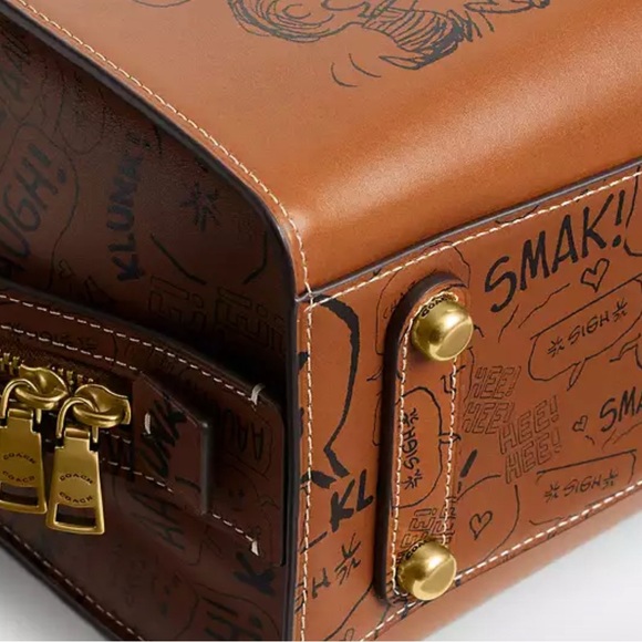 Coach X Peanuts Rogue Bag With Newspaper Print - Picture 4 of 16